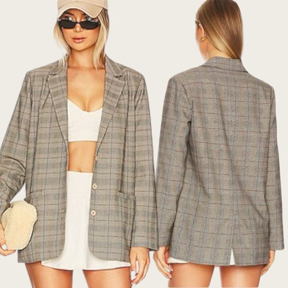 NWT | L*Space x Tessa Brooks | Nadia Blazer | Plaid About You | Size Large